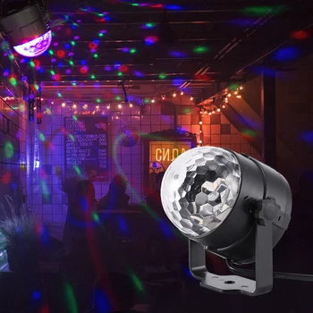 Lyd Aktiveres Disco Kugle LED scenelys batteridrevne/USB-Stik i RGB Laser Projektor Lampe, julefrokost Forsyninger