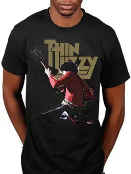 Officielle Thin Lizzy Phil Lynott Live NYE T-Shirt Rock Band Merch Skid Row Tør 2018 Nye Ankomst Mænd T-Shirt Nye Sælger