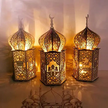Muslimske Festival Lys Ramadanen, Eid Mubarak Dekorationer Træ-LED-Lampe