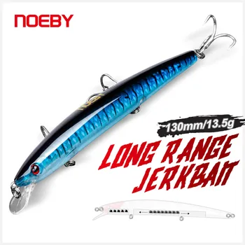 NOEBY Fiskeri Lokker Woblere 130mm 13,5 g Lange Skud Jerkbaits Flydende Minnow fiskegrej NBL9077 til Gedde Fiskeri Lokke