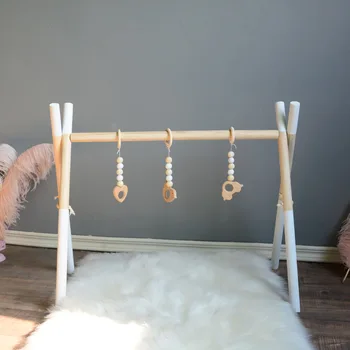 Nordisk Baby Fitness Spille Børnehave Sensoriske Ring-pull-Toy træramme Spædbarn Værelses Småbørn Tøj Rack Gave Kids Room Decor Bedste Gaver