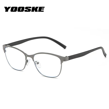 YOOSKE Anti Blå Lys Cat Eye Briller til Læsning Kvinder Legering Briller Presbyopi +1.0 1.5 2.0 2.5 3.0 3.5 4.0 Dioptri