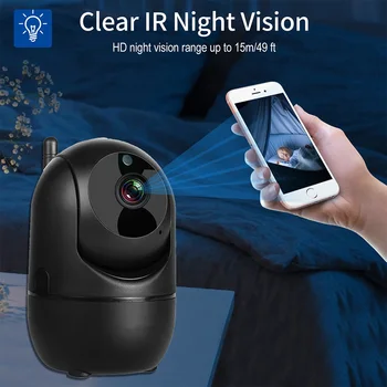 IP-Kamera, 1080P 2MP Overvågning Kameraer med Wifi IR Night Vision Auto Track To-Vejs Audio Trådløse Hjem Sikkerhed Kamera CCTV