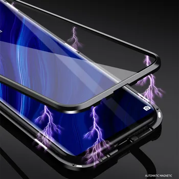 Magnetisk Metal Case Til Samsung Galaxy S20 FE A51-A71-S8 S9 S10 Plus A50 A70 A21S A10 M31 A30S A11 A31 Note 9 8 10 Pro LiteCover
