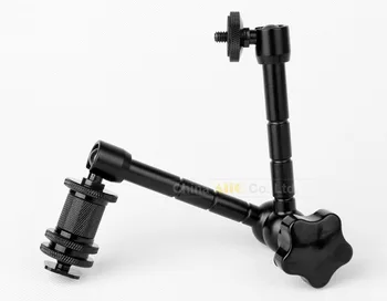 DSLR rig film kit metal fleksibel 11 tommer magic arm + super clamp egnet til kamera, videokamera lcd skærm, led-blitz lys