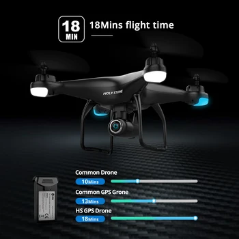 Nye ankomst HS120D 2K GPS-RC Drone FPV HD-Kamera Profissional Wifi RC Droner Selfie Følg Mig Quadcopter kids legetøj med GPS