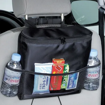 Bil modermælk opbevaringspose Sædet Tilbage Arrangør Isoleret Sæde Tilbage Drikkevarer Indehaveren Køligere Cool Wrap Taske Flaske med netlommer