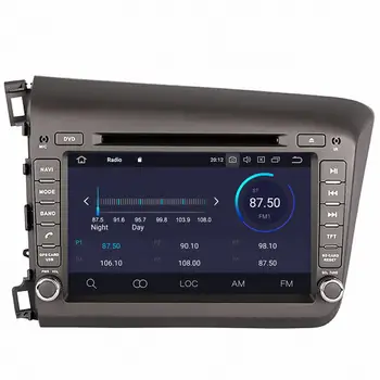 Android-10 DSP IPS-Skærm Til Honda CIVIC 2011 2012 2013 Bil DVD-Afspiller Video-Afspiller Multimedie-GPS-Navigation, Radio