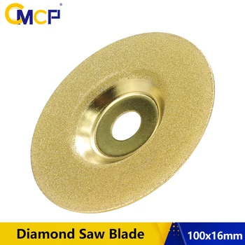 Slibende Værktøjer 1stk TiN-Belægning Diamond savklinge Disc 100x16mm afskåret Diske slibeskive Glas Cuttering savklinge