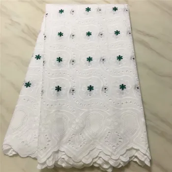 Schweiziske voile blonde stof bomuld afrikanske lace fabrics hvid voile stof til kjole 5yards
