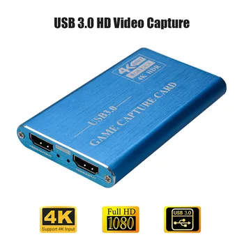 4K HDMI-Spil Video Capture-Kort USB3.0 1080P Grabber HDMI-Dongle Capture Kort for OBS Fange Spil Capture Kort Live Streaming