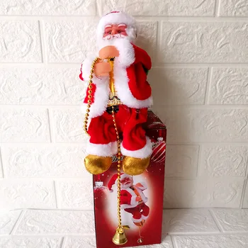 100cm Klatring Reb Santa Claus Julepynt Udendørs Faldskærm Santa Claus Dukke Vedhæng Nye År Indretning Ornament