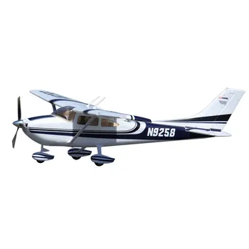 FMS RC Fly 1400mm Cessna 182 V2 Sky Træner 5CH med Flapper Refleks Gyro 3S Blå PNP RC Fly Hobby Model Fly Avion EPO
