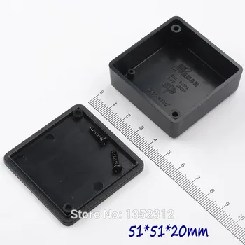 Gratis levering 6 stk/masse 51*51*20mm plast kabinet ABS projekt kasser lille PLC sag for elektronik box desktop switch box