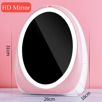 HD-Spejl Makeup Opbevaring Arrangør USB-Opladning, Makeup Box Vandtæt Og Støvtæt LED Lys Skuffe Type Kosmetisk Sag