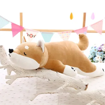 Sød Hund Form Pude Plys Legetøj Fyldte Bløde Dyr Tegnefilm Pude til hjemmekontoret Dejlig Gave til Børn Shiba Inu Kawaii