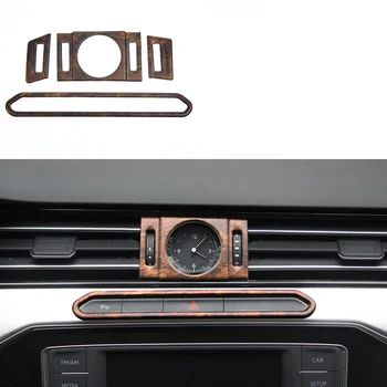 Lsrtw2017 rustfrit stål bilens instrumentbræt alarm trimmer dekoration til volkswagen passat B8 2016 2017 2018 2019