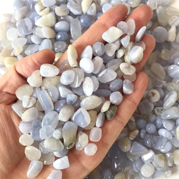 100 g Lys Blå Kalcedon Oprindelige Sten, Krystal Grus Home Decor Buddhistiske Mineraler Have Urtepotte Prøve FengShui