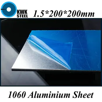 1.5*200*200 mm Aluminium 1060 Ark Ren Aluminium Plade DIY Materiale Gratis Fragt