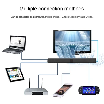 BS-36 hjemmebiograf 3D Stereo Surround Bluetooth Højttaler 20W Multi-Funktion Subwoofer Soundbar Støtte Sammenklappelig Split til TV/PC