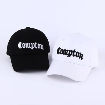Compton Baseball Cap Mænd Kvinder Snapback Hip Hop Hat Sort Hvid Casquette
