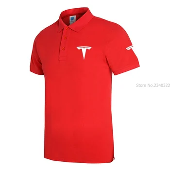 Herre Korte Ærmer Polo Shirts Mode Bomuld Casual Tesla Polo Shirt Mænd Bomuld, Mærke Polo Tees