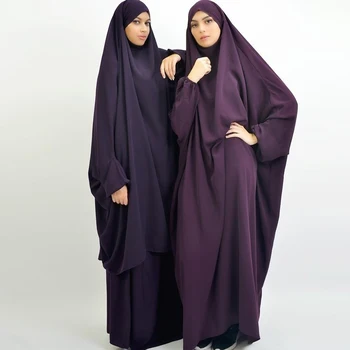 Eid Hætteklædte Muslimske Kvinder, Hijab Kjole Bøn Tøjet Jilbab Abaya Lang Khimar Fuld Dækning Af Ramadanen Kjole Abayas Islamisk Tøj Niqab