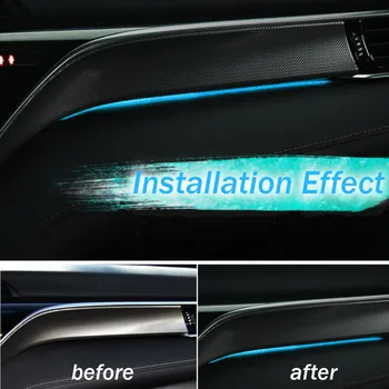 Bilen LED Dekorative Lys midterkonsollen Atmosfære, Lys Blå Til Toyota Camry 2018