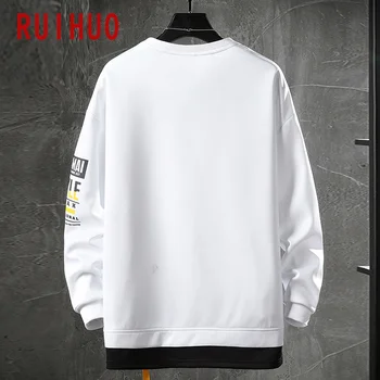 RUIHUO Brev Print Sweatshirt Mænd Tøj Harajuku Streetwear Mænd Vintage Træningsdragt, Sweatshirt Mænd, Sweatshirts 4XL 2021 Foråret