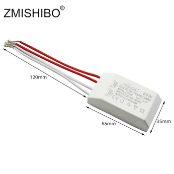 ZMISHIBO Konstant Spænding Strømforsyning AC12V 60W 220V Mini Elektronisk Transformer Hvid Driver Halogen G4 Pære LED Lysekrone