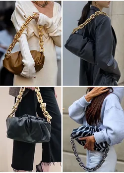 Luksus Golden Vintage Taske Kæde Håndtag Shoulder Bag nøglering Tyk Sky Bag Kæde Lys Akryl Kæde 40 CM 60CM 115CM