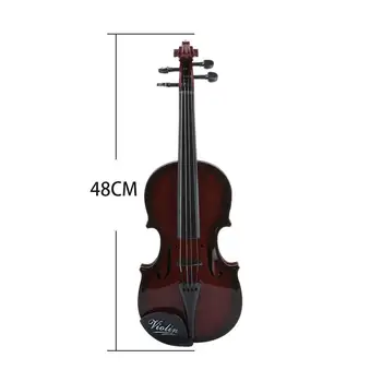 Musik 48CM Børns Violin Børn Violin ABS Holdbar Brun Tidlig Uddannelse Studnets Akustisk Violin Bærbar Spille Dekoration