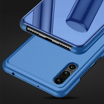 Mirror Spejlvend Smart Klare Opfattelse Læder Beskyttende Phone Cover Til Huawei Honor 8x 9x 9 10 20 10i 20i Lite Pro Flip Coque Sag