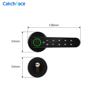 TTlock APP Biometriske fingeraftryk lås Bluetooth Digital Smart dør lås Nøglefri Elektroniske Håndtag Wifi Alexa Strygejern/Træ