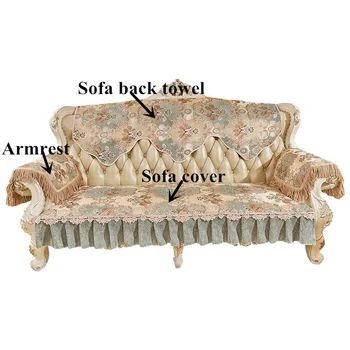 Høj kvalitet sofa håndklæde luksus klud sofaen håndklæde sæt sofaen dække gratis fragt Chenille Hvid sofa dækning For stuen