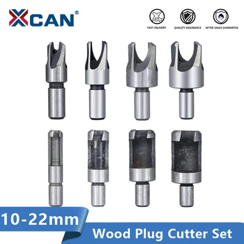 XCAN Plug Cutter Sæt 8stk Carbon Stål Træbearbejdning Boret Hul Cutter Core Drill