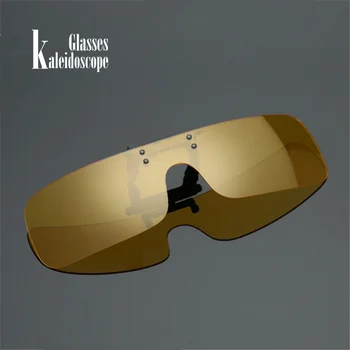 Kalejdoskop Briller Mænd Polariseret Klip på Klassiske Solbriller Skjold Briller Klip Night Vision Kørsel Flip-Up Briller