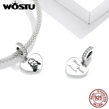 WOSTU 2020 Ankomst 925 Sterling Sølv Kærlighed Hjerte Bue, Vin Crown Perler Passer til Charms Armbånd & Halskæde Sølv Smykker FIC1679