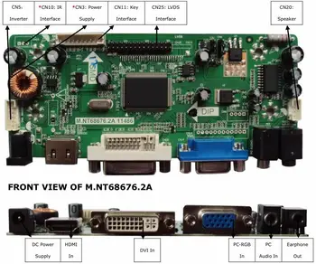 Yqwsyxl Control Board Monitor Kit for N173HGE-L21 N173HGE L21 HDMI+DVI+VGA-LCD-LED-skærm-Controller Board-Driver