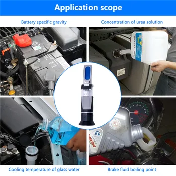 Automotive Antifreez Refraktometer Frysepunktet Urea Urea Koncentration Adblue Batteri flydende Glas vand tester meter ATC-Værktøj