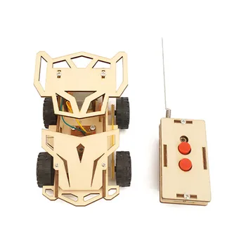 Kids Legetøj DIY RC Bil Kit Eksperiment med Videnskab Legetøj Til Børn Træ-Fjernbetjening Køretøj Model Interaktivt Legetøj Drenge Gave