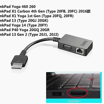 Den oprindelige Lenovo ThinkPad OneLink+ Til VGA RJ45 netværk ethernet-adapter til ThinkPad 2016 X1Carbon nye S2 S3 P40 til VGA/RJ45