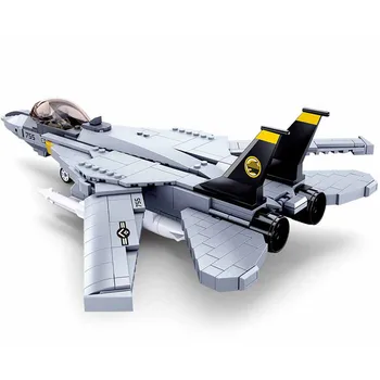 404Pcs Militære F-14 Kampfly Model Mursten Fly Fly Aviation Krig Skaberen byggesten Sæt Pædagogisk Legetøj for Børn
