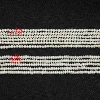 3,5 mm Ris Form Hvide Farve Naturlige Ferskvands Perle Løse Perler A-AA Grade DIY til smykkefremstilling Halskæde Øreringe Armbånd