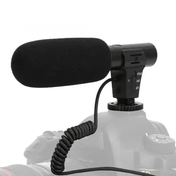 Skyde XTGP451 MIC-05 Bærbare Letvægts Stærke Kompatibilitet SLR-Kamera, DV Stereo Mikrofon til Camcorderen InterviewNewsRecord