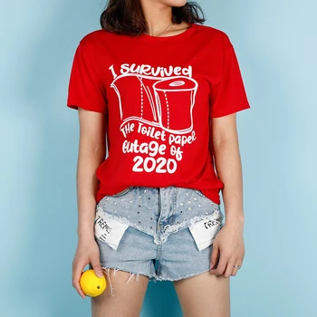 Brev Toliet Papir Sjove Kvinder T-shirts, Korte Ærmer Casual Trykt Kvindelige Tee Top 2020 Sommer Plus Size Løs Dame T-shirt
