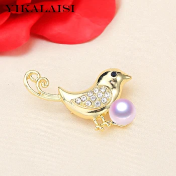 YIKALAISI Pearl Broche Naturlige Oblate Perle smykker 8-9mm Broche Pin-kode For Kvinder engros