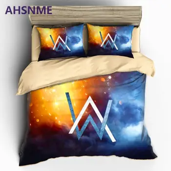 AHSNME Europa og Amerika pop sanger Alan Walker tema Strøelse sæt AW Quilt Cover Sæt