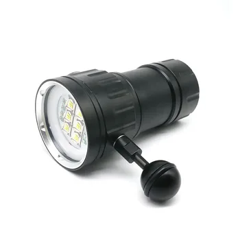 LED Dykning Lommelygte XHP70 / 90 Fotografering Video Lys under vandet 100m Vandtæt Kamera Taktisk Lommelygte Lampe