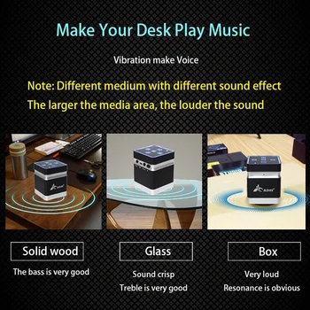 Adin Nye Bluetooth Vibrationer Højttaler 26W Resonans Højttaler Trådløse Udendørs Stereo Tryk på Bass Bass Computer Højtalere